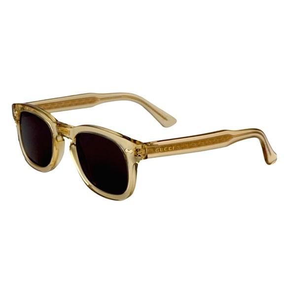 Gucci Sunglasses. Transparent Brown Frame w/ Grey Lenses. NEW - Picture 3 of 9